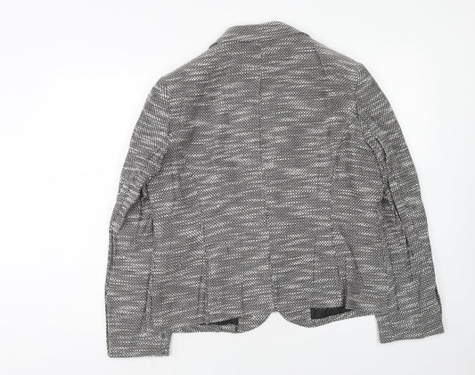 M&Co Womens Grey Jacket Blazer Size 16 Button - Marl