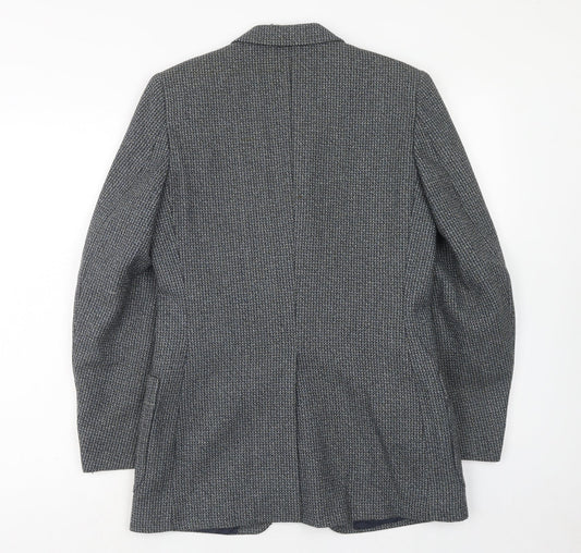 Yorkers Mens Grey Wool Jacket Blazer Size 34 Regular