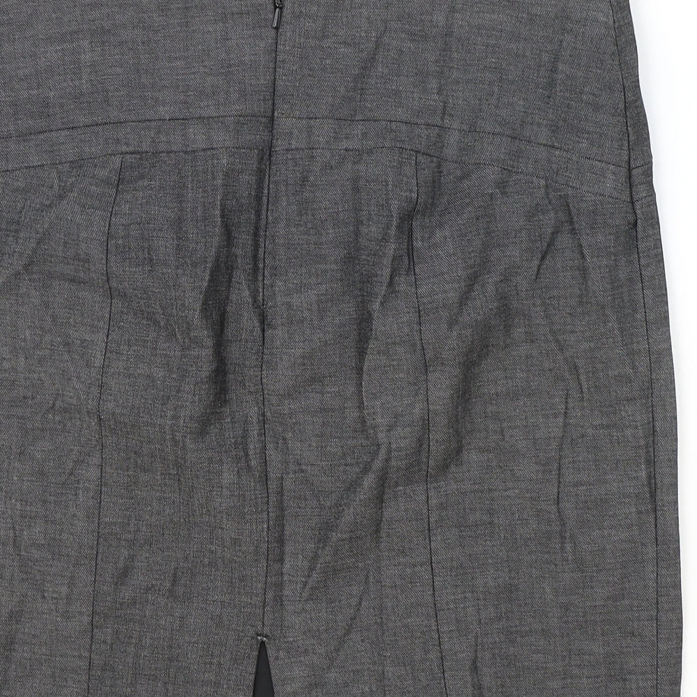 Excess Womens Grey Polyester Straight & Pencil Skirt Size 32 in Zip