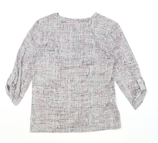 Anna Rose Womens Green Polyester Basic T-Shirt Size M Round Neck