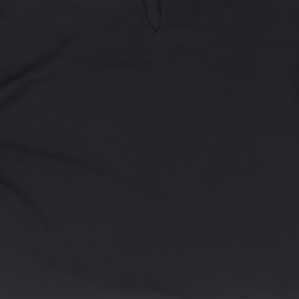 Marks and Spencer Womens Black Viscose Basic Blouse Size 12 Round Neck