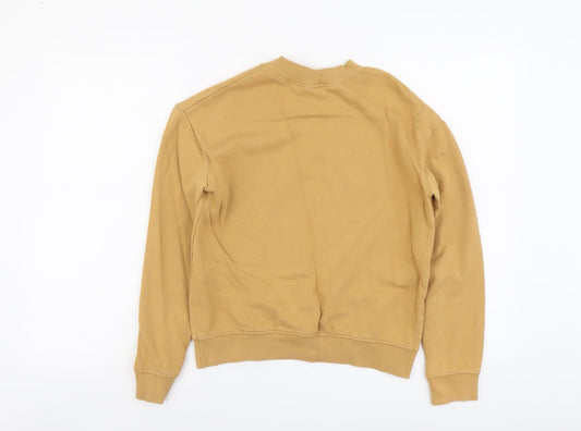H&M Womens Beige Cotton Pullover Sweatshirt Size XS Pullover