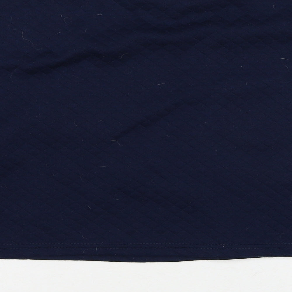 Disney Womens Blue Polyester Pullover Sweatshirt Size 12 Pullover - Stitch Christmas, Cropped