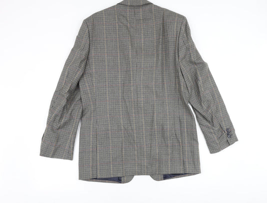 West Brook Mens Multicoloured Geometric Cotton Jacket Suit Jacket Size 38 Regular