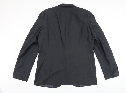 NEXT Mens Grey Polyester Jacket Suit Jacket Size 44 Regular