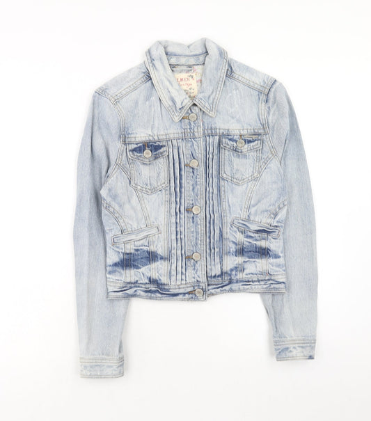 Matalan Womens Blue Jacket Size 8 Button