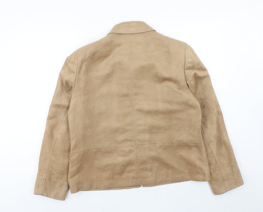 EWM Womens Brown Jacket Blazer Size 16 Zip
