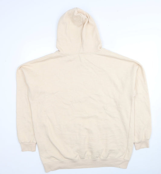 Nasty Gal Womens Beige Polyester Pullover Hoodie Size L Pullover