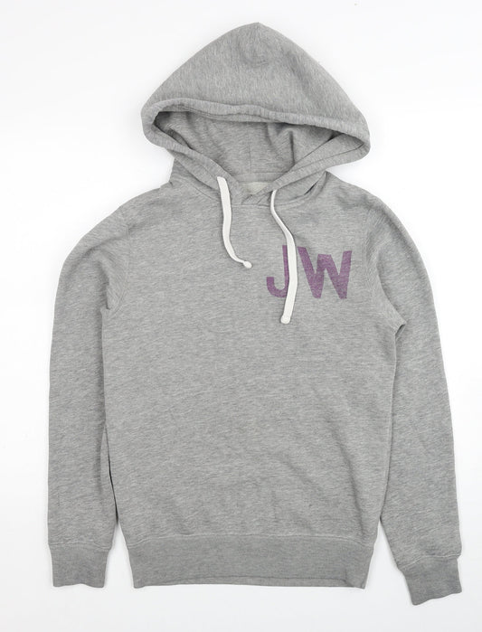 Womens UK XS Regular Jack Wills Grey Pullover Hoodie