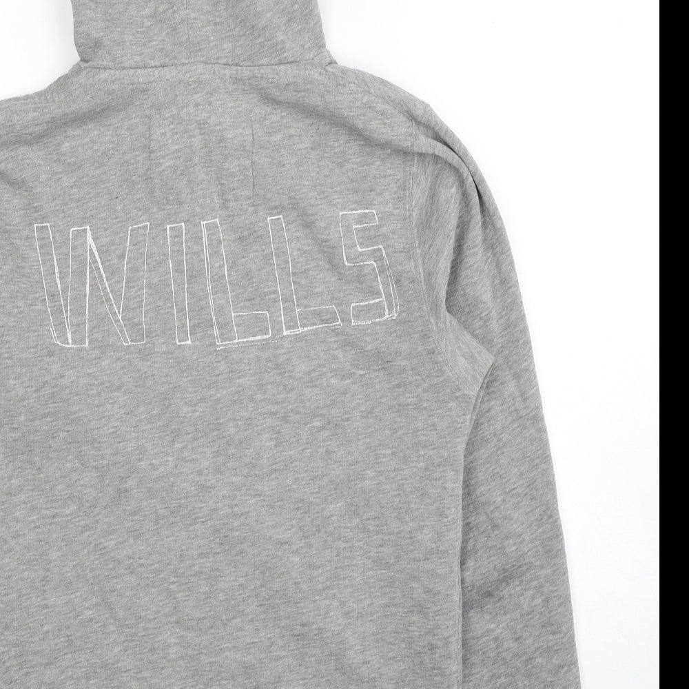 Jack Wills Womens Grey Cotton Pullover Hoodie Size XS Pullover