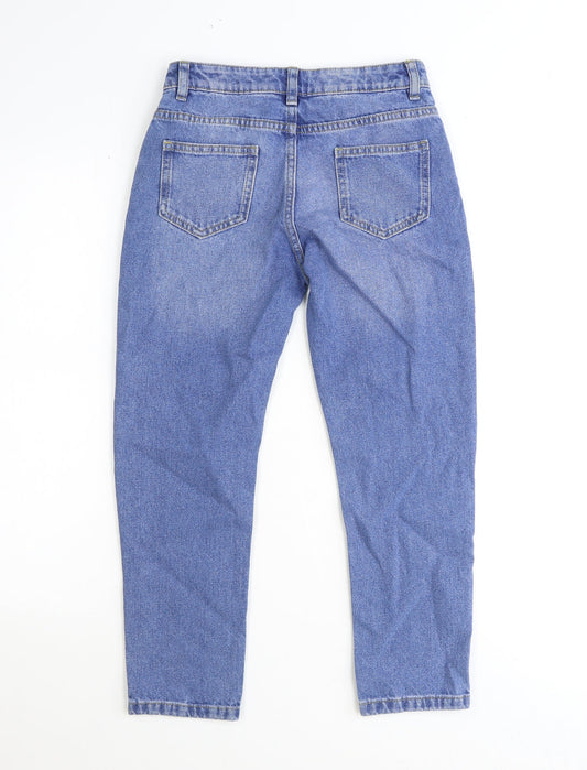 Preworn Girls Blue Cotton Skinny Jeans Size 10-11 Years Regular Zip