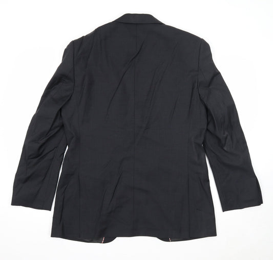 Howick Tailored Mens Black Viscose Jacket Suit Jacket Size 40 Regular