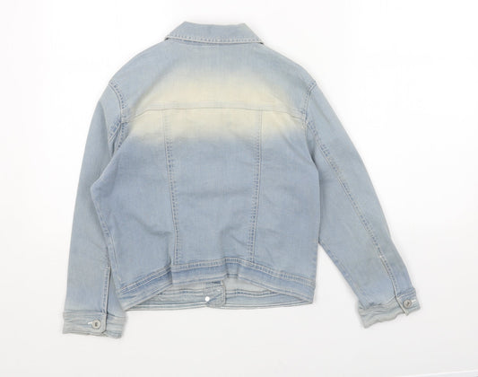 Select Womens Blue Jacket Size 10 Button