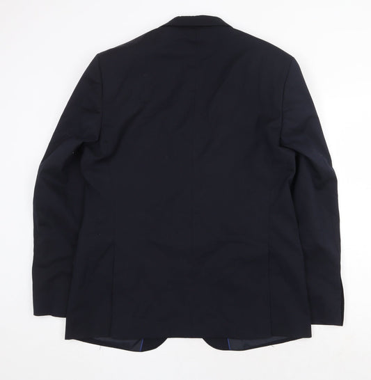 Marks and Spencer Mens Blue Wool Jacket Suit Jacket Size 40 Regular