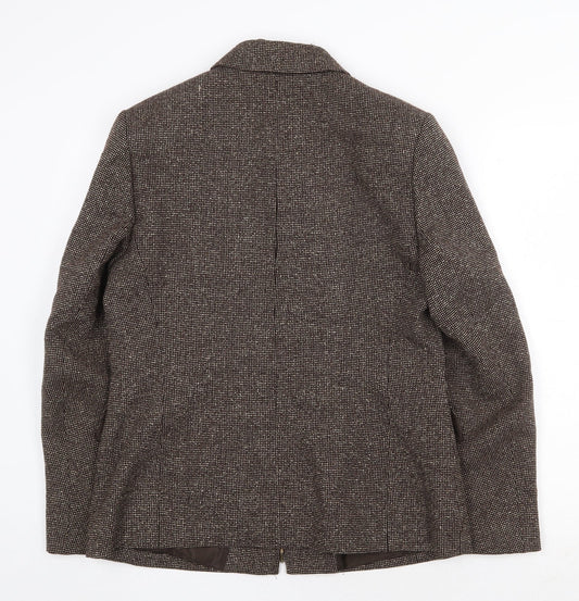 Hauber Womens Brown Jacket Size 14 Zip