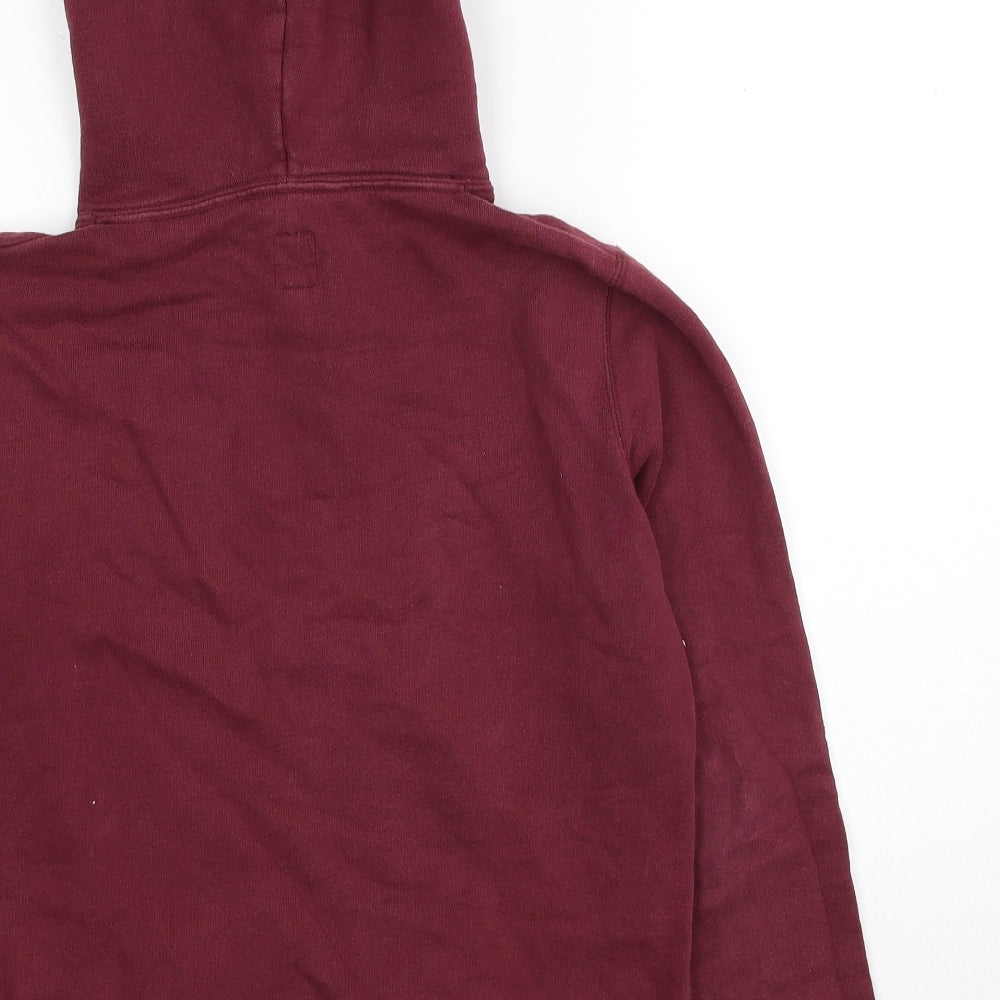 Jack Wills Womens Red Cotton Pullover Hoodie Size 6 Pullover