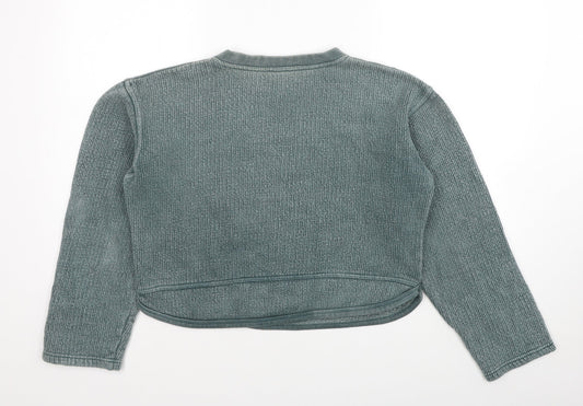 Hot Stick Womens Blue Cotton Pullover Sweatshirt One Size Pullover
