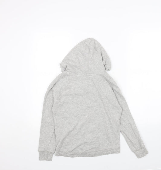 Lee Cooper Womens Grey Cotton Full Zip Hoodie Size 8 Zip - Pockets