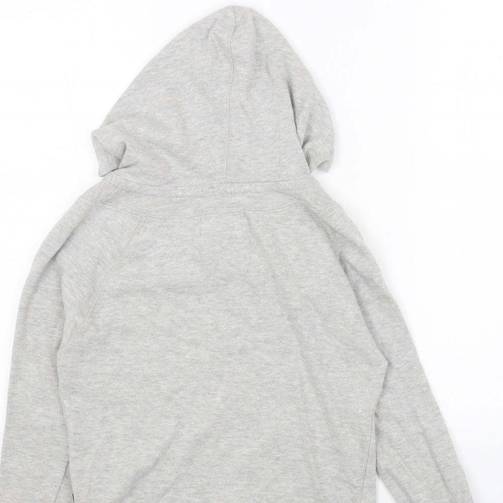 Brand and care label for Lee Cooper women’s grey cotton full zip hoodie, size UK 8, zip - pockets