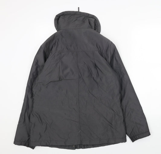 Marks and Spencer Womens Grey Jacket Size 14 Zip
