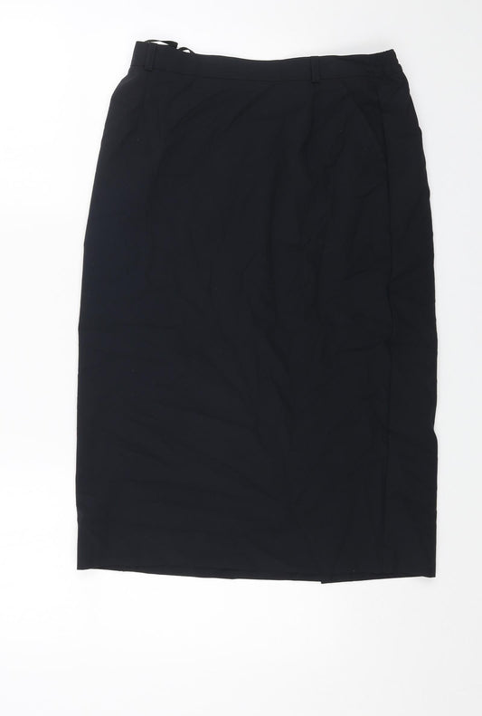 Blanchelle Womens Blue Polyester Straight & Pencil Skirt Size 12 Zip