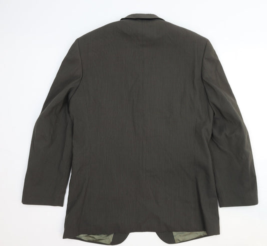 Van Kollem Mens Green Wool Jacket Suit Jacket Size 44 Regular