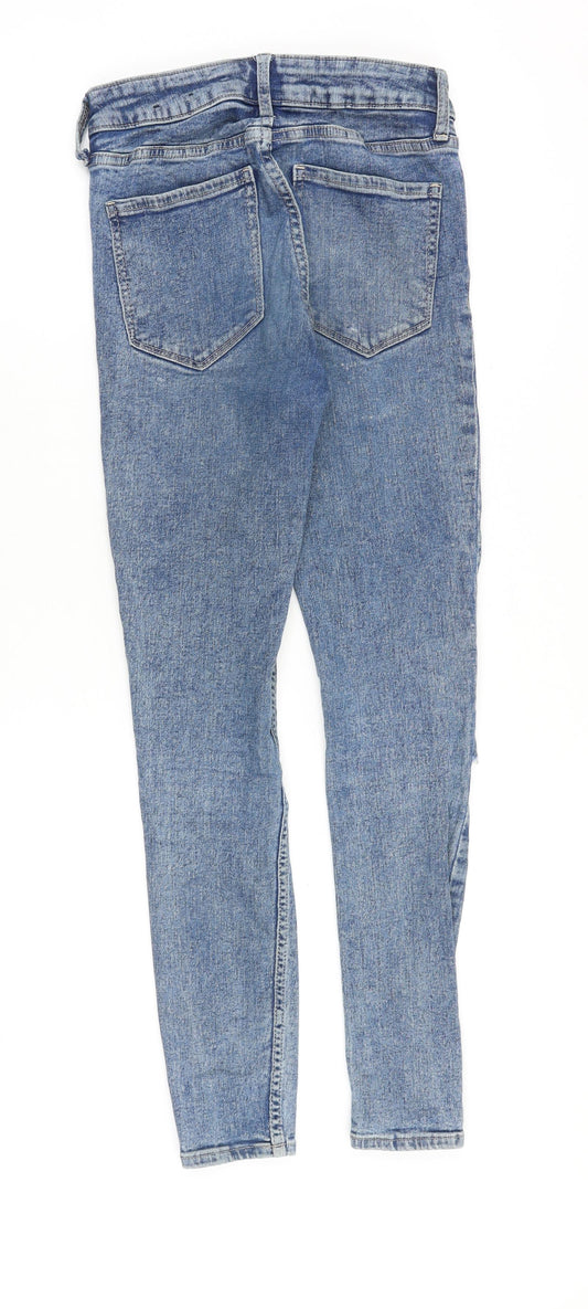 Gap Womens Blue Cotton Skinny Jeans Size 26 in Slim Zip