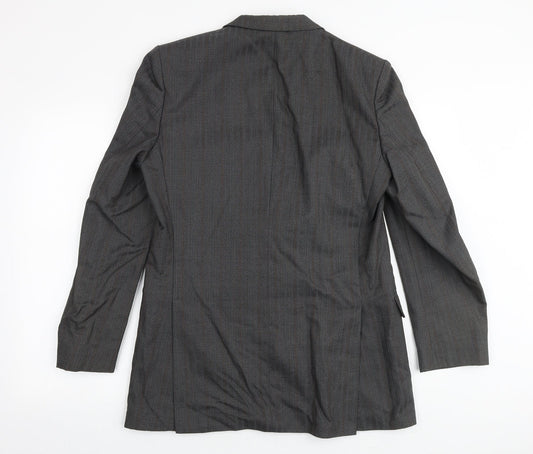 Chatsworth Mens Grey Polyester Jacket Suit Jacket Size 40 Regular