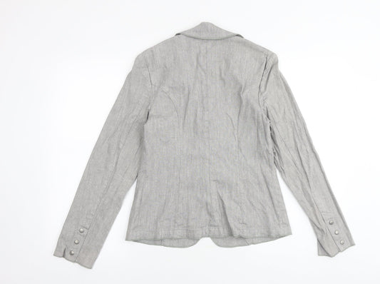Marks and Spencer Womens Grey Jacket Blazer Size 12 Button