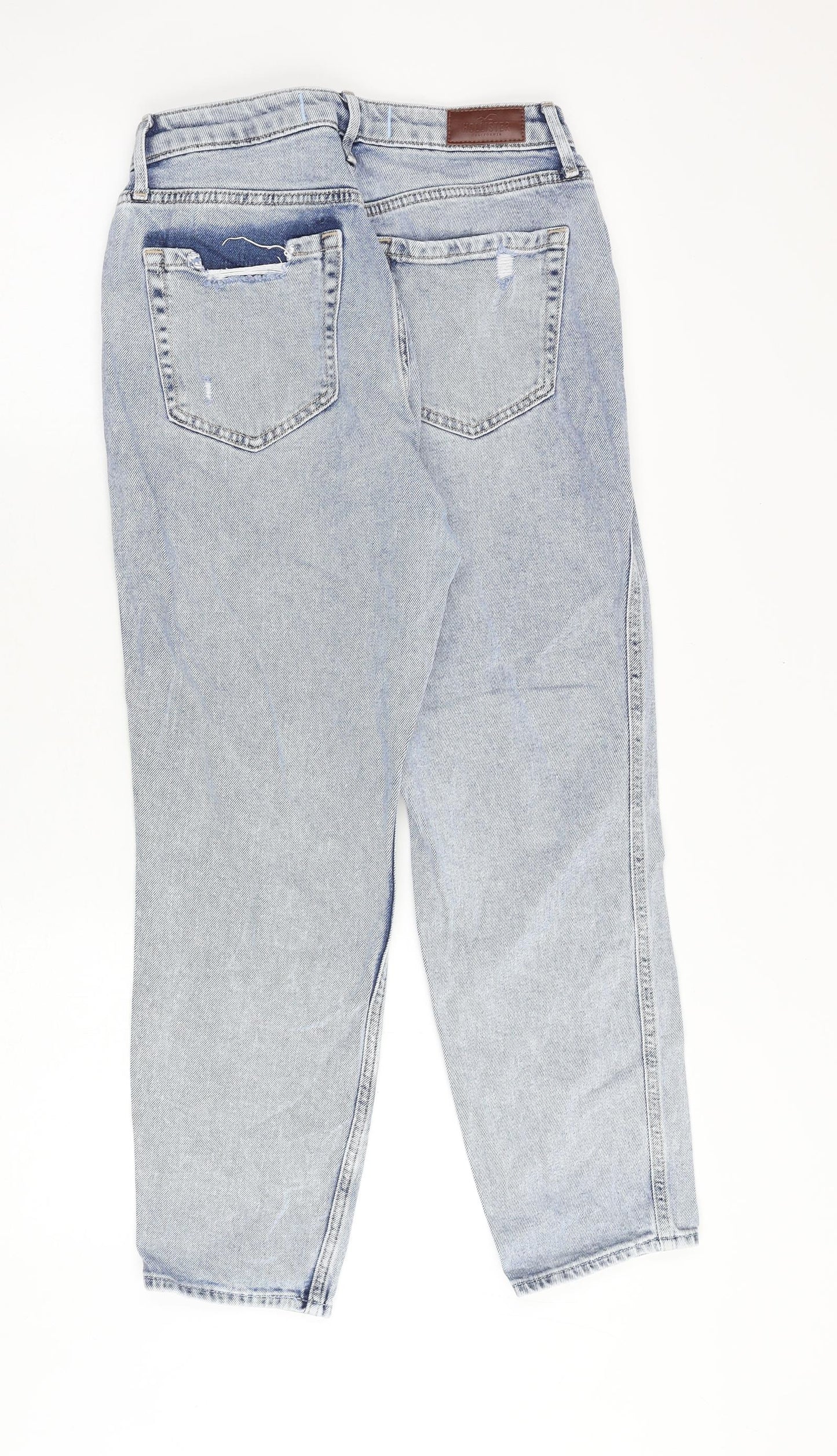 Hollister Womens Blue Cotton Mom Jeans Size 27 in Regular Zip