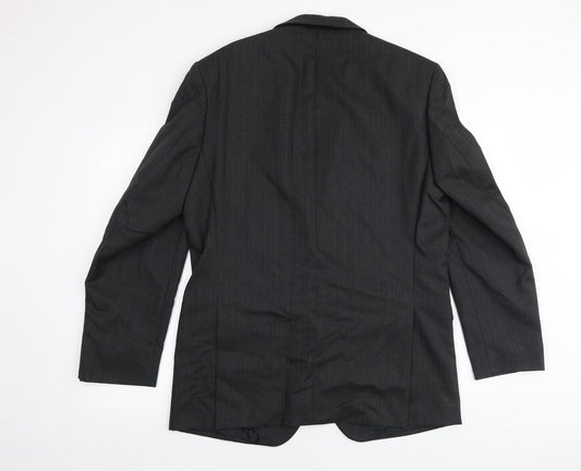 Hugo James Mens Grey Polyester Jacket Suit Jacket Size 42 Regular