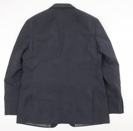 Marks and Spencer Mens Blue Polyester Jacket Suit Jacket Size 44 Regular