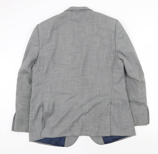 Marks and Spencer Mens Grey Polyester Jacket Suit Jacket Size 44 Regular