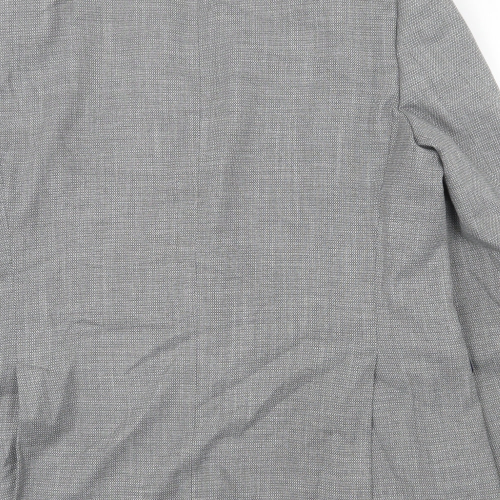 Marks and Spencer Mens Grey Polyester Jacket Suit Jacket Size 44 Regular