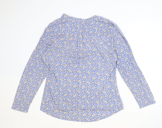 Womens UK Size XL Lakeland Blue Polyester Blouse