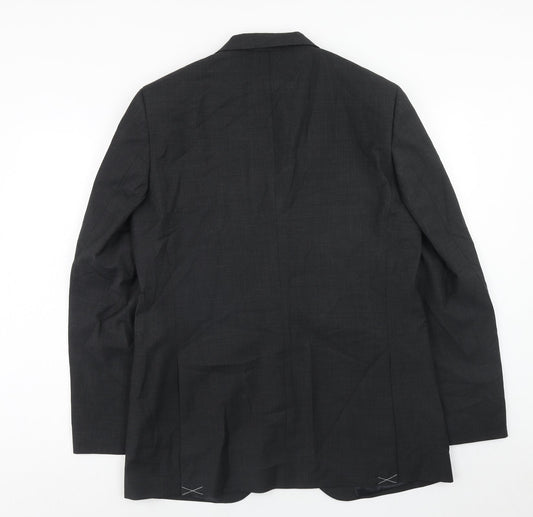Marks and Spencer Mens Grey Polyacrylate Fibre Jacket Suit Jacket Size 42 Regular