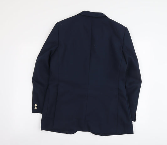 Marks and Spencer Mens Blue Polyester Jacket Blazer Size L Regular