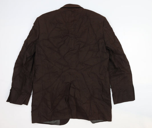 Marks and Spencer Mens Brown Wool Jacket Suit Jacket Size 42 Regular