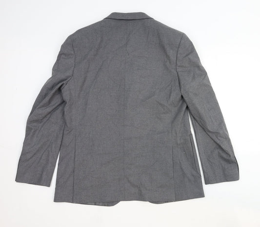 Marks and Spencer Mens Grey Wool Jacket Suit Jacket Size 42 Regular
