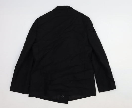 Solo Womens Black Wool Jacket Suit Jacket Size 12