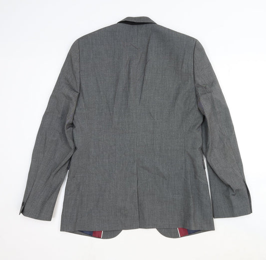 Debenhams Mens Grey Wool Jacket Suit Jacket Size 38 Regular