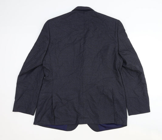 Marks and Spencer Mens Blue Wool Jacket Suit Jacket Size 42 Regular