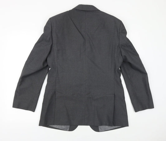 Marks and Spencer Mens Grey Polyester Jacket Suit Jacket Size 38 Regular
