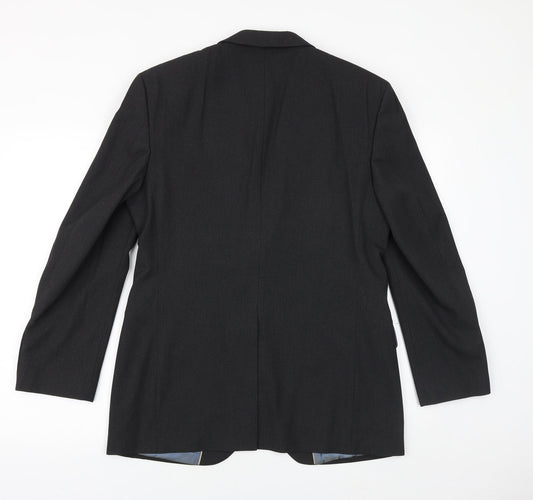 River Island Mens Grey Wool Jacket Suit Jacket Size 38 Regular
