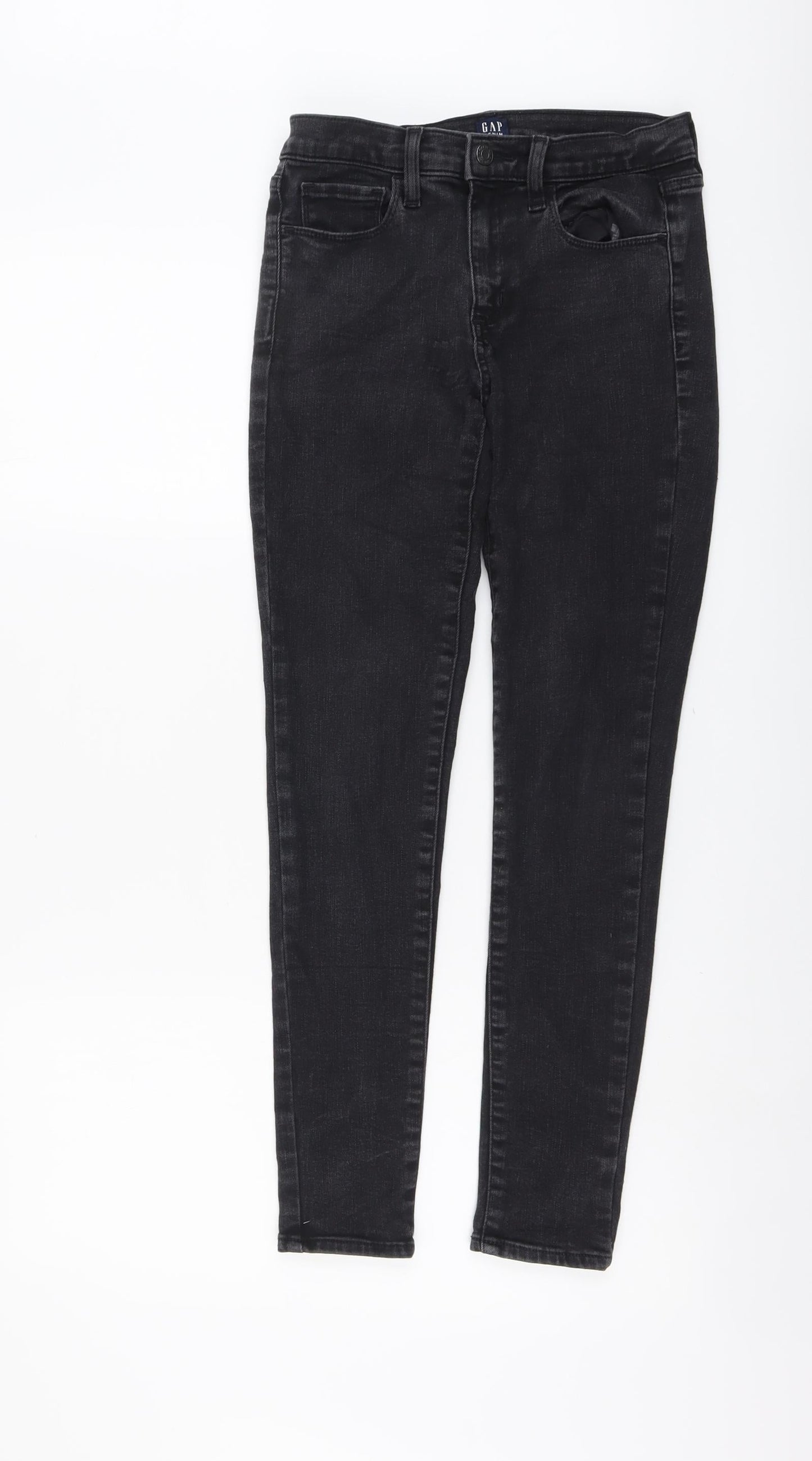Gap Womens Grey Cotton Skinny Jeans Size 27 in L27 in Regular Button
