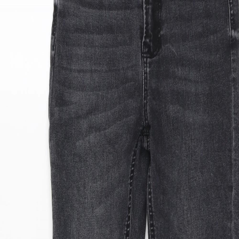 Stradivarius Womens Grey Cotton Skinny Jeans Size 8 L25 in Regular Button