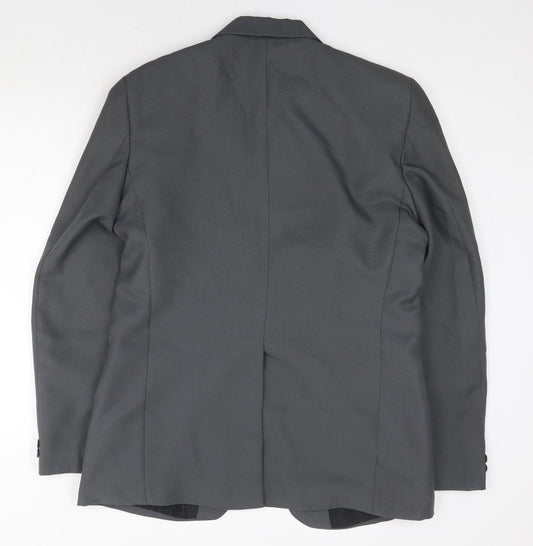 Classic Man Mens Grey Polyester Jacket Suit Jacket Size 40 Regular