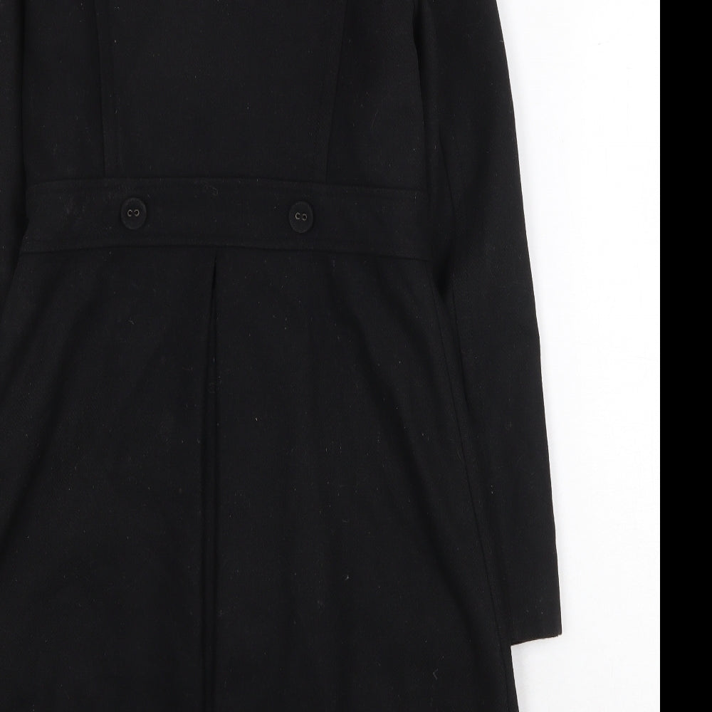 Gap Womens Black Overcoat Coat Size XS Button