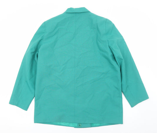 Belvoir Connections Womens Green Jacket Blazer Size L Button