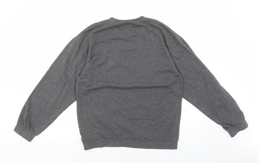 Jetty Womens Grey Cotton Pullover Sweatshirt Size M Pullover